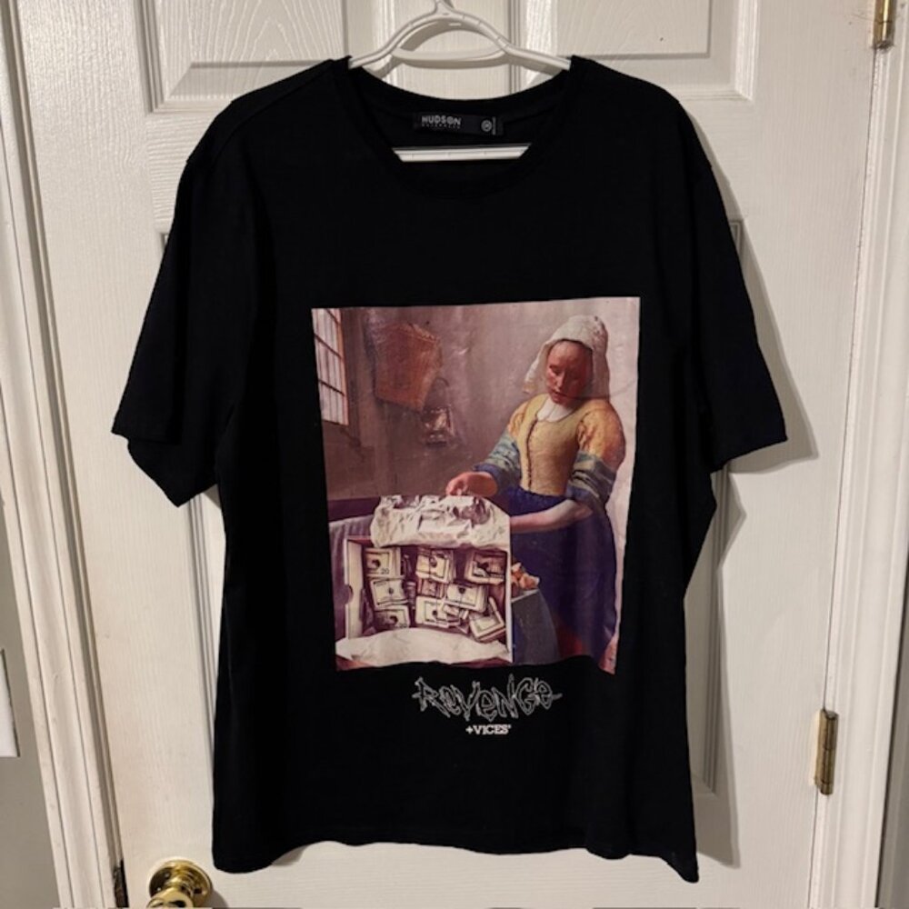 Hudson Outerwear Revenge +Vices RARE Black T-Shirt Size 2XL XXL EUC